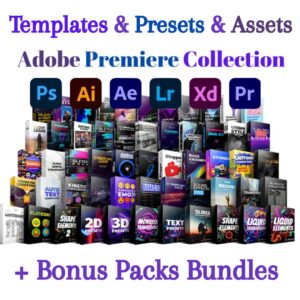Templates Adobe Creative 2025 Mega Bundle With MRR & PLR: 150 000+ Assets & Presets + Bonus Packs (Digital Download)