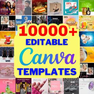 10000+ Canva Templates Mega Bundle + Bonus 50+ premium planners, journals & trackers